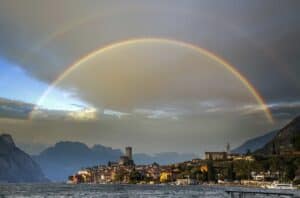 Malcesine rainbow, Italy